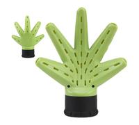 Hair Diffuser Attachment, Blow Dryer Tool, Palm Shape Diffuser, Curl Enhancing Design, Quick Dry Function, Compact Size, for Home, School, Travel, 20x16cm 212g Green