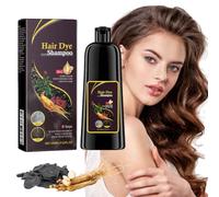 Hair Dye Shampoo 3 en 1 Cubre Canas, 100ML Marrón Hair Dye Shampoo 3 en 1, 100ml Champu para Canas Pelo Marrón, Champú para Cabello Brown Instantáneo Champu Colorante Tinte para Hombre y Mujer