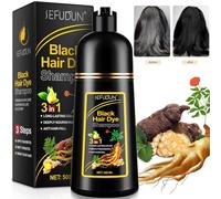 Hair Dye Shampoo 3 en 1 Cubre Canas, 500ML Black Hair Dye Shampoo 3 en 1, Champú Color Champu Tinte Canas Instantáneo Cubre Canas, Cobertura De Canas En En Minutos para Hombres Mujeres (Negro)