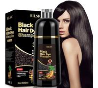 Hair Dye Shampoo 3 en 1 Cubre Canas, 500ML Black Hair Dye Shampoo 3 en 1,Hair Color, Champú Color Tinte Pelo Barba Champu Canas Instantáneo (Negro, 500)