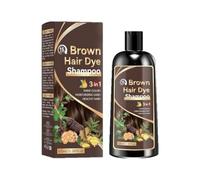 Hair Dye Shampoo 3in1, Champú para Tinte de pelo Instantáneo tinte pelo,Cubre las Canas,Aumenta el Brillo del Cabello,Limpia el Cabello con Suavidad,Apto para Todo Tipo de Cabellos-Brown-100ml