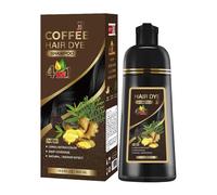 Hair Dye Shampoo 4 En 1, Champú Para Tinte De Pelo Castaño Oscuro, Champú De Color Para El Cabello Instantáneo, Cubre Canas, Para Mujer Y Hombres, 500ml (Coffee)