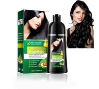 Hair Dye Shampoo,Champu Canas,Champú Tinte Cubre Canas,400ml Shampoo Tinte Negro 3 En 1,Cubre Canas InstantáNeo,Color Duradero,Shampoos Y Tinte Para Pelo Y Barba,RáPido Y FáCil De Usar