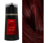 Hair Dye Shampoo, Instant 3 in 1Natural Ingredients Color Long Lasting Shampoo for Women & Men (Red)