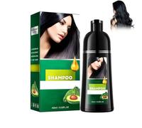 Hair Dye Shampoo - Tinte Capilar 3 en 1 Cubre Canas al Instante, Color de Larga Duración para Hombres y Mujeres - 400 ML - Tinte para el cabello con aceite de argán (NATURE)