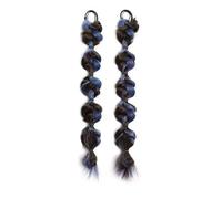 Hair extension, Bun Hair Piece Synthetic Hair Bun Curly Chignon Messy Wave Curly Hairpieces Ponytail Extensions Elastic Band Scrunchy Hair Extensions False Hair Pieces(Blue)