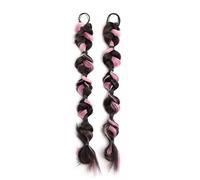 Hair extension, Bun Hair Piece Synthetic Hair Bun Curly Chignon Messy Wave Curly Hairpieces Ponytail Extensions Elastic Band Scrunchy Hair Extensions False Hair Pieces(Pink)