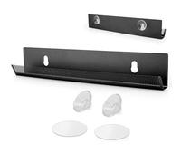 Hair Extension Hanger, Metal Wall Mounted Hair Organizer, 11.8x0.98x2.1 Inches, Secure Extra Wide Weft Holder, Space Saving Storage for Home & Barber Shop (Dark)