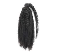 Hair Extensions 10-24 Inch Kinky Wrap Around Ponytails Extension Clip In Human Hair Afro Curly Ponytail HairPiece(10inch)