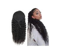 Hair Extensions Afro Rizado Cordón Cola De Caballo 8-26 Pulgadas Extensiones Cabello Humano Brasileño Remy Clip En(16inches)