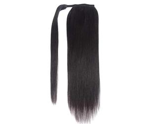 Hair Extensions Cola De Caballo, Cabello Humano Largo Y Liso, Extensión De Cabello Remy Brasileño Real, Clip Ins, Peluca De Color Natural For Mujeres(24inches)