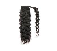 Hair Extensions Cola De Caballo Negra Envolvente, Extensiones De Cabello Humano Peruano Con Ondas Naturales, De 12 A 26 Pulgadas, Remy, Con Clip For Mujeres (120 G)(12 inch)