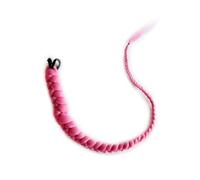 Hair Extensions Cola de caballo sintética con banda de goma for el pelo, extensiones de cabello trenzado de crochet con trenzas de boxeo largas(Rose red)