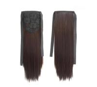 Hair Extensions Extensión de cabello con cola de caballo y peluca recta, postizo, cola de caballo atada sin costuras, realista y mate for uso diario de mujer(Dark Brown,45CM)