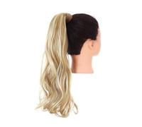 Hair Extensions Extensión De Cabello De Cola De Caballo Ondulado Natural Largo Sintético For Mujeres, Postizos De Cola De Caballo Envolventes Resistentes Al Calor Con Clip(Dirty Blonde)