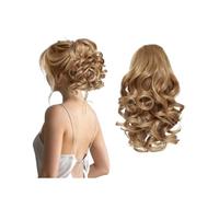 Hair Extensions Extensión de cola de caballo corta de 25 cm, suelta, rizada, ondulada, con cordón, peine con pinza for cabello for mujer(Dark Blonde)