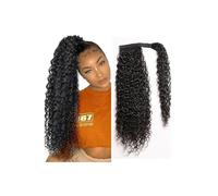 Hair Extensions Extensión de cola de caballo de 8 a 26 pulgadas, extensiones de cabello humano Remy con ondas profundas, con clip, color natural(20inches)