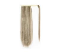 Hair Extensions Extensiones de cabello sintético con cola de caballo larga y recta con clip for mujer, postizo de cola de caballo rubia mezclada natural(Mix Sandy Blonde)