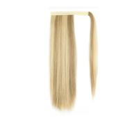 Hair Extensions Extensiones de cabello sintético con cola de caballo larga y recta con clip for mujer, postizo de cola de caballo rubia mezclada natural(Mix Highlight Blonde)