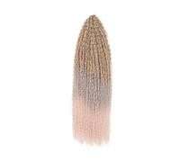 Hair Extensions Extensiones de cabello trenzado sintético con rizos afro y rizados de ganchillo Yaki(27GreyPink,28inches)
