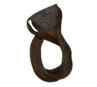Hair Extensions Extensiones de cola de caballo, clip en cola de caballo de cabello humano de extensión(Light Brown,16inches 80g)