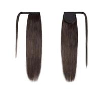 Hair Extensions Extensiones de cola de caballo envolventes de color marrón de 40 a 66 cm con clip, cabello virgen brasileño(18inches)