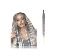 Hair Extensions Rastas hechas a mano de 36 pulgadas, 5 hebras, extensiones de rastas de pelo de ganchillo sintético for accesorio for el cabello(Natural Black Mixed Bleach Blonde)