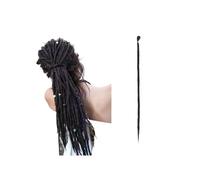 Hair Extensions Rastas sintéticas de 5 hebras hechas a mano de 20 pulgadas, trenzas de ganchillo(Black purple)