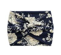 Hair Glamour: Chic Hair Accessories、 Elastic Hair Ties & rubber band - A variety of shapes are available(Big Flower Navy Blue)