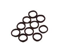 Hair Glamour: Chic Hair Accessories、 Elastic Hair Ties & rubber band - A variety of shapes are available(Twill Dark Brown)