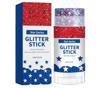 Hair Glitter Stick - Red White Blue Sequins, Highlighter Body