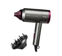 Hair & Go Ionic 1800 - Secador Plegable 2000W consumo 1800 | Sistema iónico | 2 velocidades y 2 temperaturas | Golpe de aire frío | Mango plegable | Secado ultrarápido | Cable 1.8m