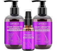 Hair Growth Shampoo and Conditioner Set W/Rosemary Oil Hair Growth Serum,Biotin Argan Oil Castor Oil Coconut Keratin Shampoo for Thinning Hair and Hair Loss,Deep Conditioner for Dry Damaged Curly Hair