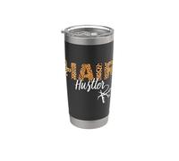 Hair Hustler - Hairstylist Gifts - Hairdresser Gift Leopard Vaso térmico de acero inoxidable de doble pared