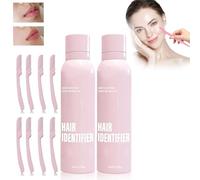 Hair Identifier Spray for Face Shaving, Dermaplaning Spray Powder, Skin Body Hair Identifying Spray and Dermaplaner with 4 Shavers, for All Skin and Hair Types (2 set)
