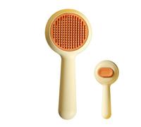 Hair Massage Comb - Cleaning Cat Brush, Cat Shedding Brush | Portable Grooming Brush with Release Button, Tangled Hair Brush, Dog Shedding Brush for Grooming Long Short Haired Cats