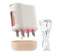 Hair Oil Applicator, Electric Vibrating Brush, Easy Application Water-Resistant Comb Tool for Nourishing, Anti-Frizz, Styling, Scalp Massage, Salon Home Use, 2.76x2.17x1.18 in