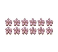 Hair Pin 12PCS Flower Metal Barrettes Mini Clamps Hairpin Headdress Hair Styling Accessories Tool Women Girls Clips(Yellow)