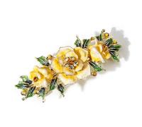 Hair Pin Crystal Metal Hair Clips Vintage Spring Hairpins Leaf Flowers Barrettes Elegant Women Headwear Accessories(4)