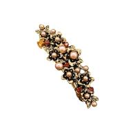 Hair Pin Crystal Metal Hair Clips Vintage Spring Hairpins Leaf Flowers Barrettes Elegant Women Headwear Accessories(3)