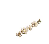 Hair Pin Elegant Vintage Pearl Flowers Hairpins Women Girls Hair Clips Pins Barrettes Accessories Hairgrips Headdress Headwear(Beige Flower)