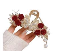 Hair Pin Metal Claw Clips, Large Flower, Elegant Hair For Thick Or Thin, Shark Clip Accessorie(Color 3)