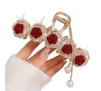 Hair Pin Metal Claw Clips, Large Flower, Elegant Hair For Thick Or Thin, Shark Clip Accessorie(Color 4)