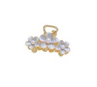Hair Pin Metal Flower Hair Claw For Women Beautiful Pearl Hairpin Barrettes Accessories Headwear Jewelry Decor(Color-02)