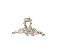 Hair Pin Popular Rhinestone Metal Grab Clip Vintage Hair Gold And Silver Pearl Flower Exquisite Compact Accesorios