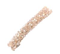 Hair Pin Sweet Color Crystal Hair Rhinestone Barrettes Beads Clips For Women Spring Headwear Accessories(Champagne)