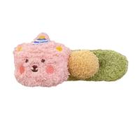 Hair Pins, Hair Clips, Lightweight Design Plush Material Colorful Style Cartoon Theme Soft Comfort, Plush Hairpin for Women Thick Thin, 5.12x1.97x1.18Inches, Pink, White, Green