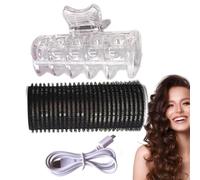 Hair Roller for Bangs, Electric Self-Adhesive Hair Rollers, 1.26×3.34in Portable Curling Styling Tools, Easy Curling, Achieve Flawless Curls, Convenient Travel and Home Use