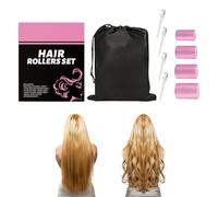 Hair Rollers, Self-Adhesive Hair Rollers, Curling Tools with Clips for Women, Volume, Thick, Bangs, Short, Fine, Travel, Thin, Medium Hairs Styling