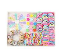 Hair Rubber Bands Set - Multicolor Ties,Little Girls Accessories Set, Ponytail Holders, Colorful Elastic For Party, Hair, Birthday